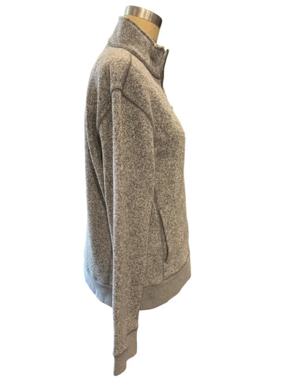 J Crew 1/4 Zip Fleece Sweater Gray Pullover Men’s Medium